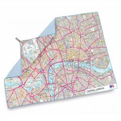 LIFEVENTURE SOFTFIBRE OS MAP TOWEL CENTRAL LONDON