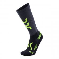 ponoky UYN RUN COMPRESSION FLY SOCKS MAN G961 ANTHRACITE/YELLOW FLUO